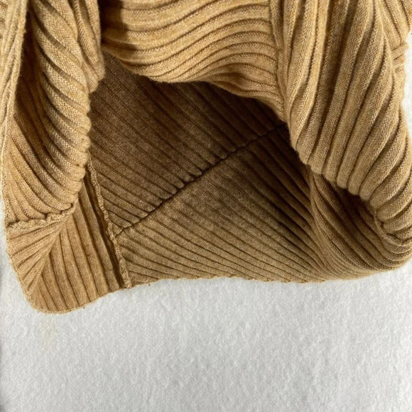 Free People Love & Harmony Sweater Womens Sz M Tan Boat Neck Ribbed Wool Blend - Picture 10 of 14